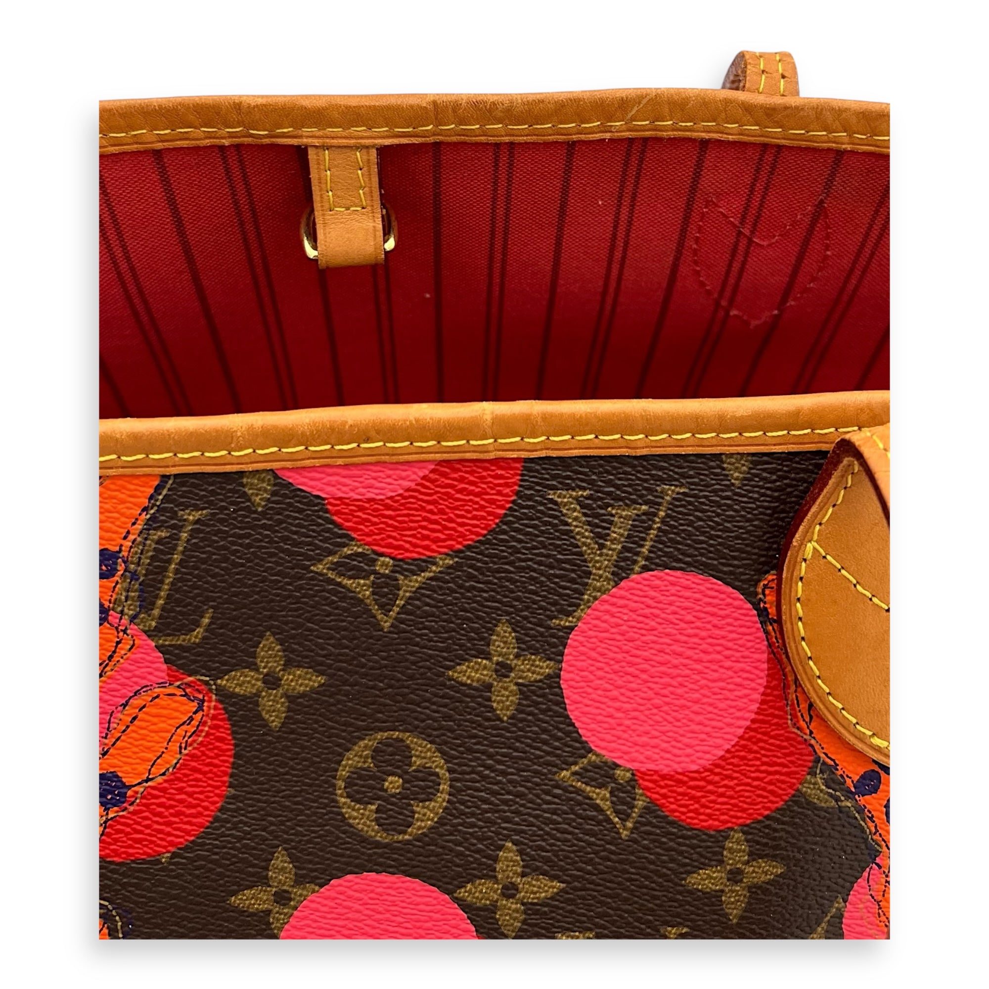 Louis Vuitton Neverfull MM Brown Tote Bag in Monogram Coated Canvas, Gold hardware_5