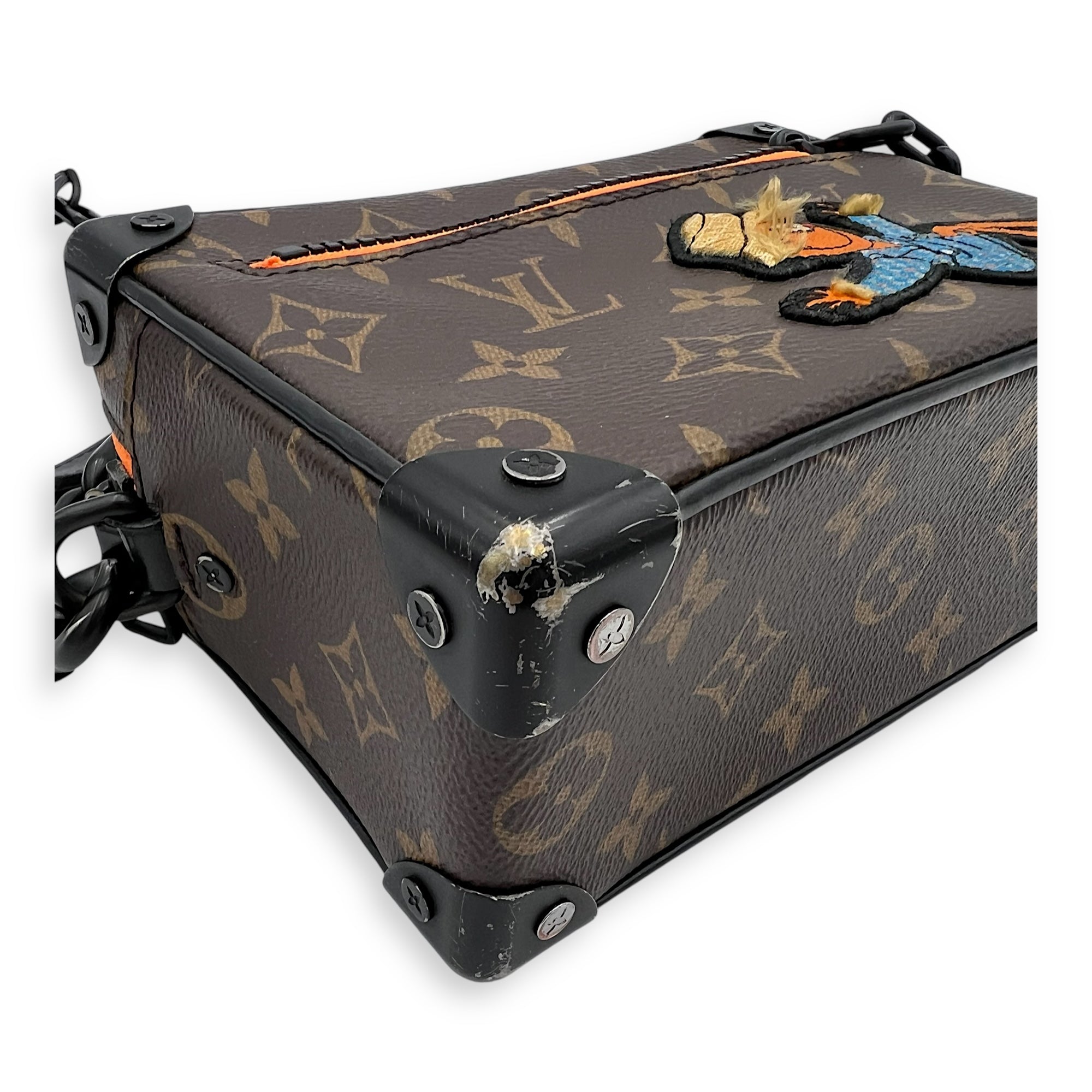 Louis Vuitton Soft Trunk Shoulder Bag Brown in Monogram Coated Canvas, Black hardware_6