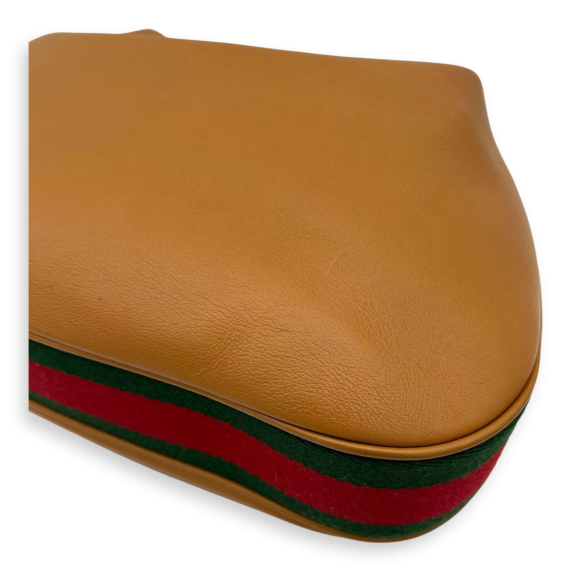Gucci Attache Shoulder Bag Brown in Calfskin, Gold hardware_4