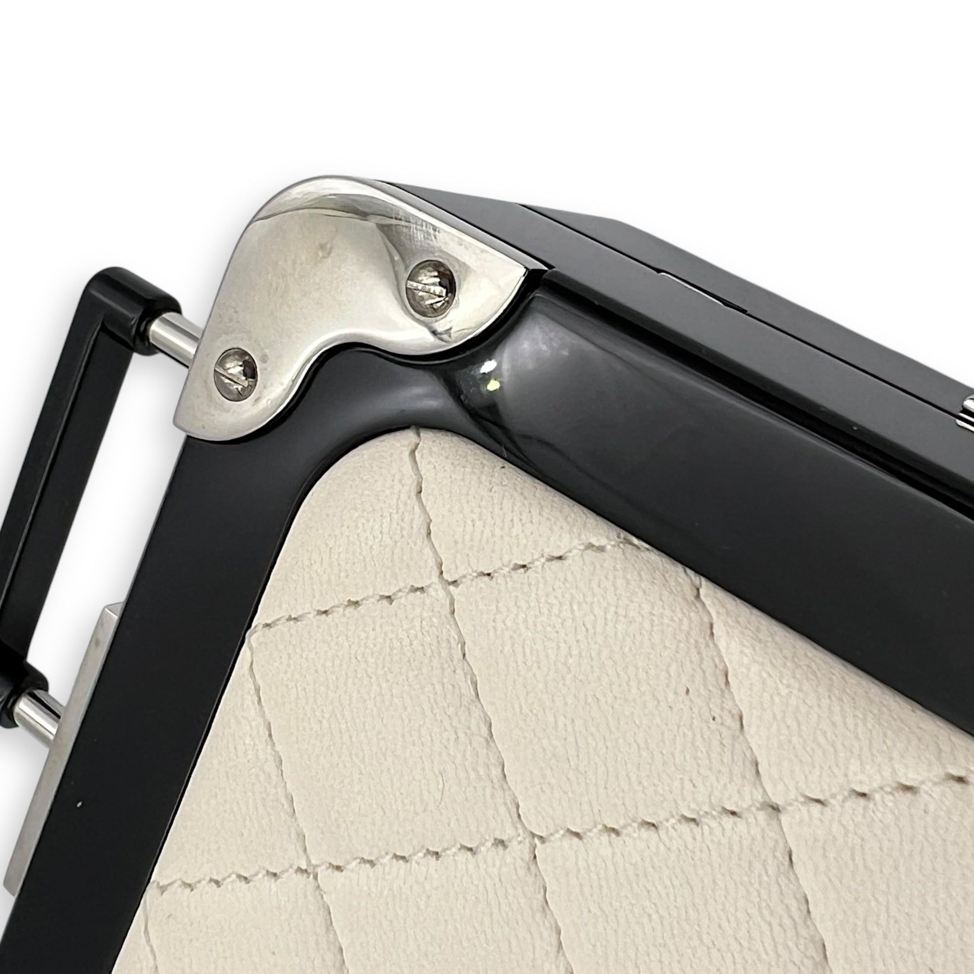 Chanel Minaudiere Trolley  Clutch White in Others, Silver hardware_7