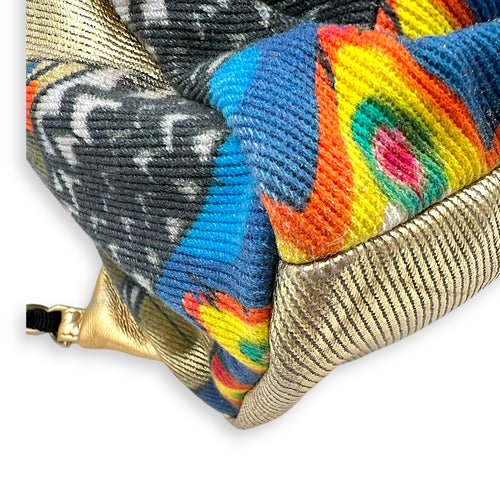 Chanel Grafitti Backpack Gold in Canvas, Gold hardware_8