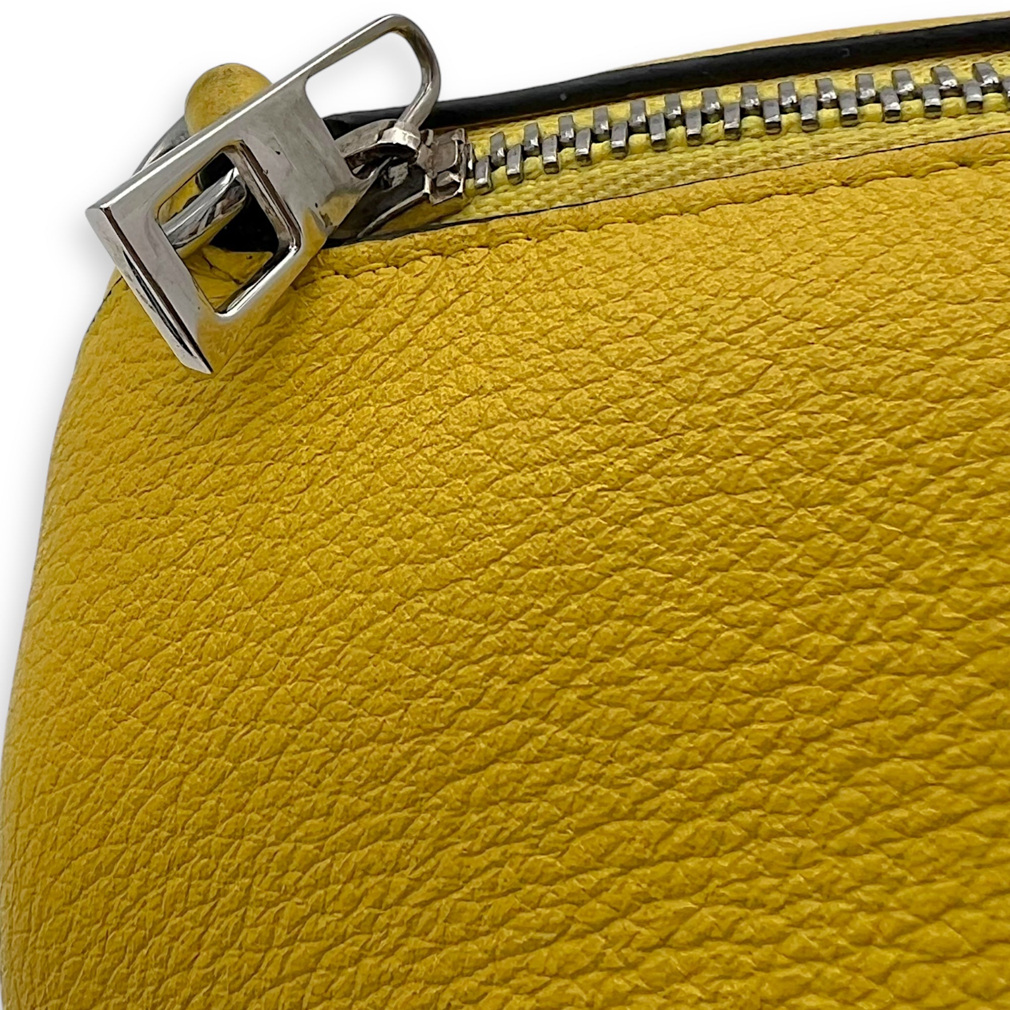 Loewe Elephant Crossbody Bag Yellow in Calfskin, Silver hardware_8