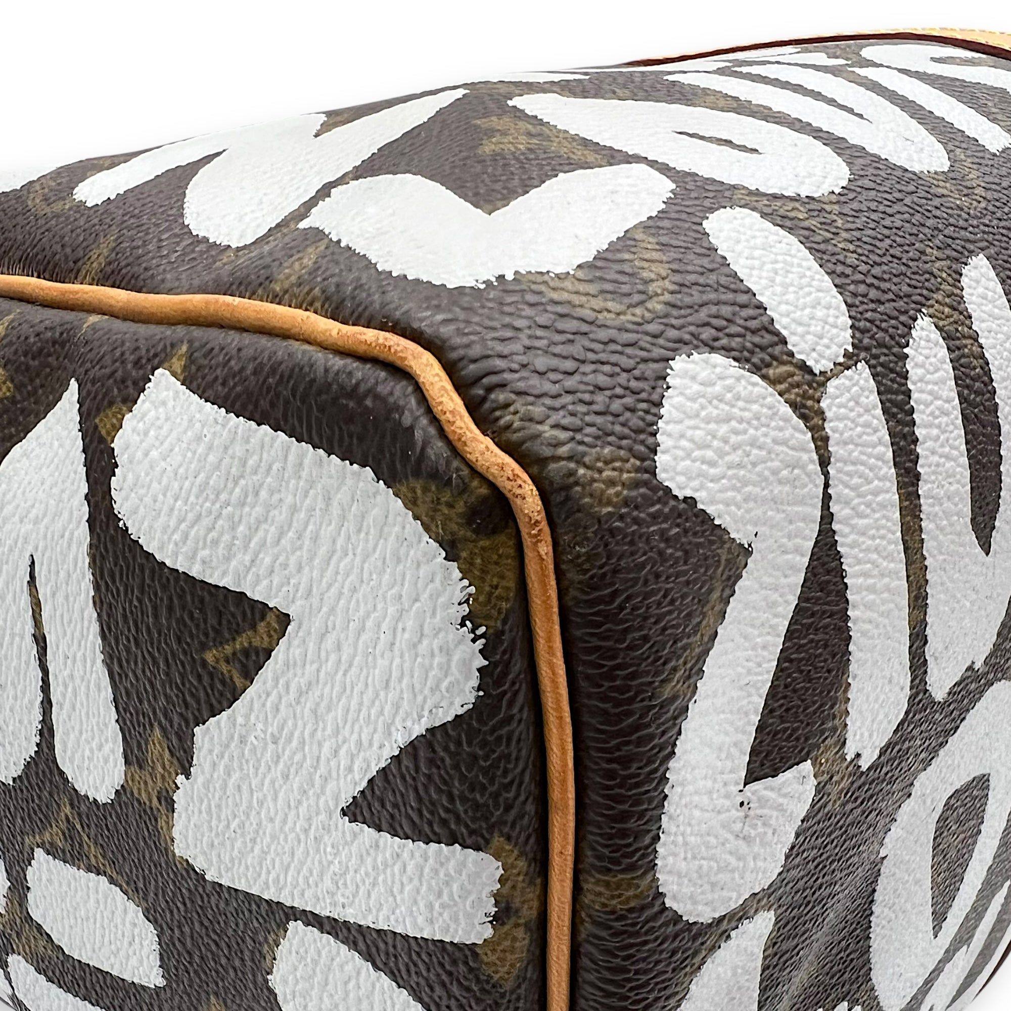 Louis Vuitton Stephen Sprouse Keepall 50 Brown Duffle Bag in Coated Canvas, Gold hardware_8