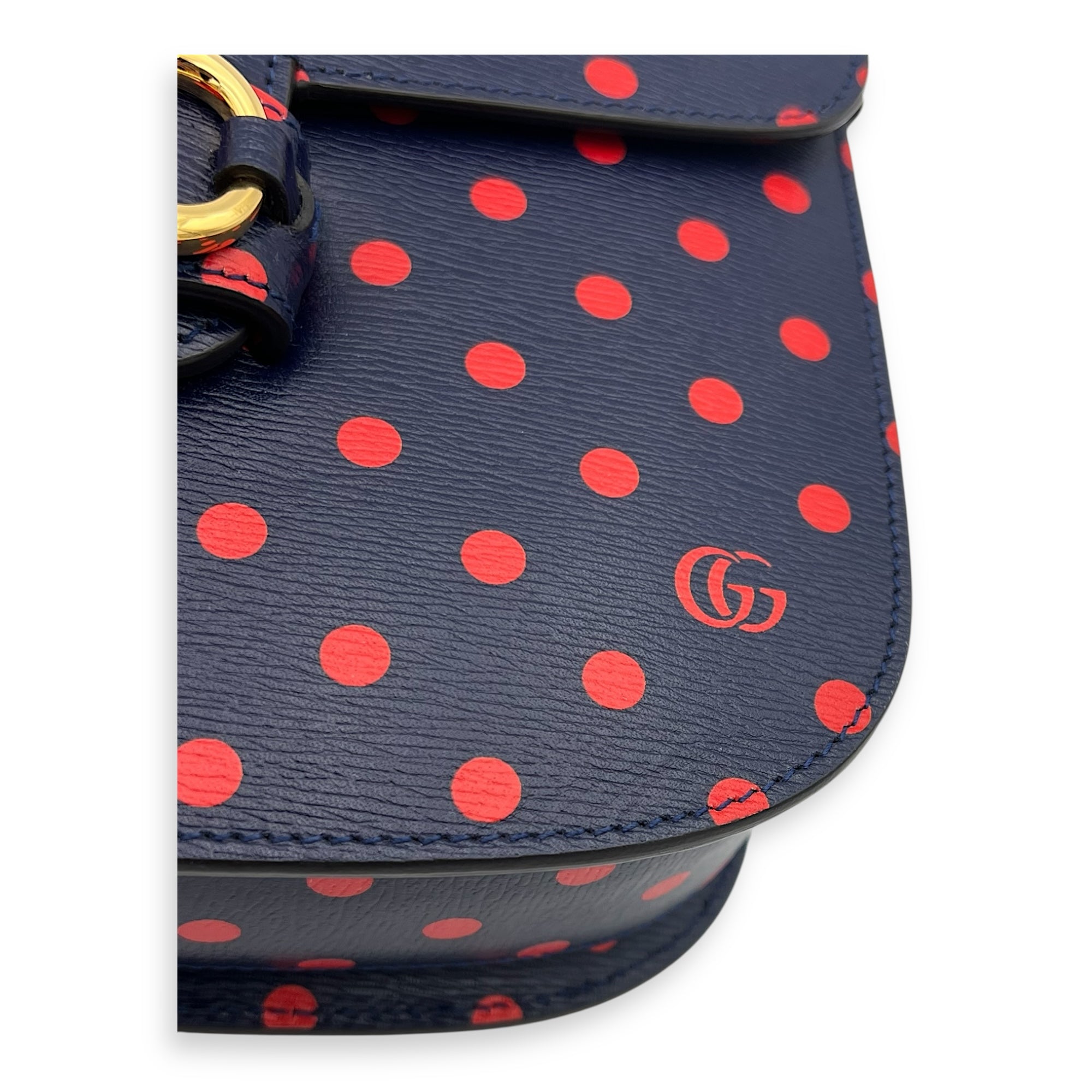 Gucci Horsebit 1955 Shoulder Bag Blue in Calfskin, Gold hardware_1