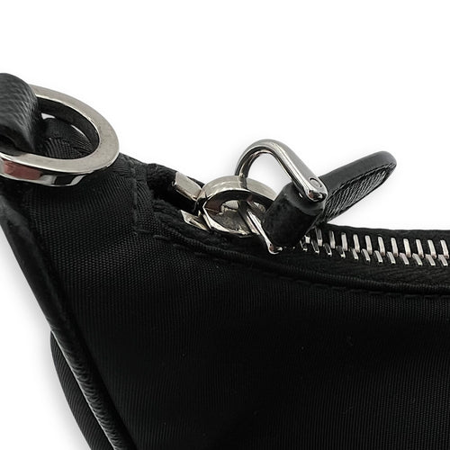 Prada Re-Edition 2005 Crossbody Bag Black in Re-Nylon, Silver hardware_8