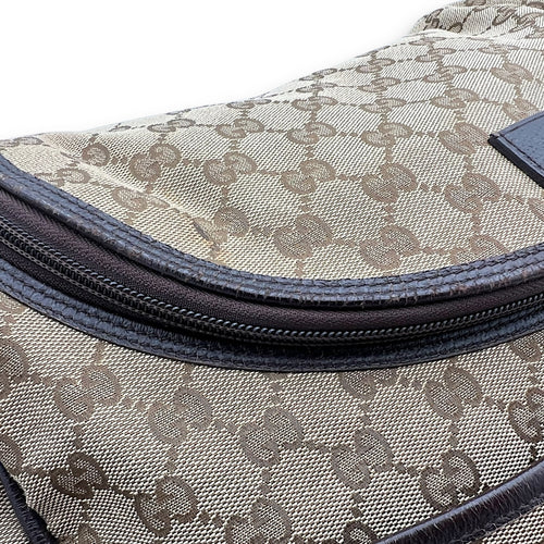 Gucci GG Shoulder Bag Brown in Canvas, Silver hardware_8