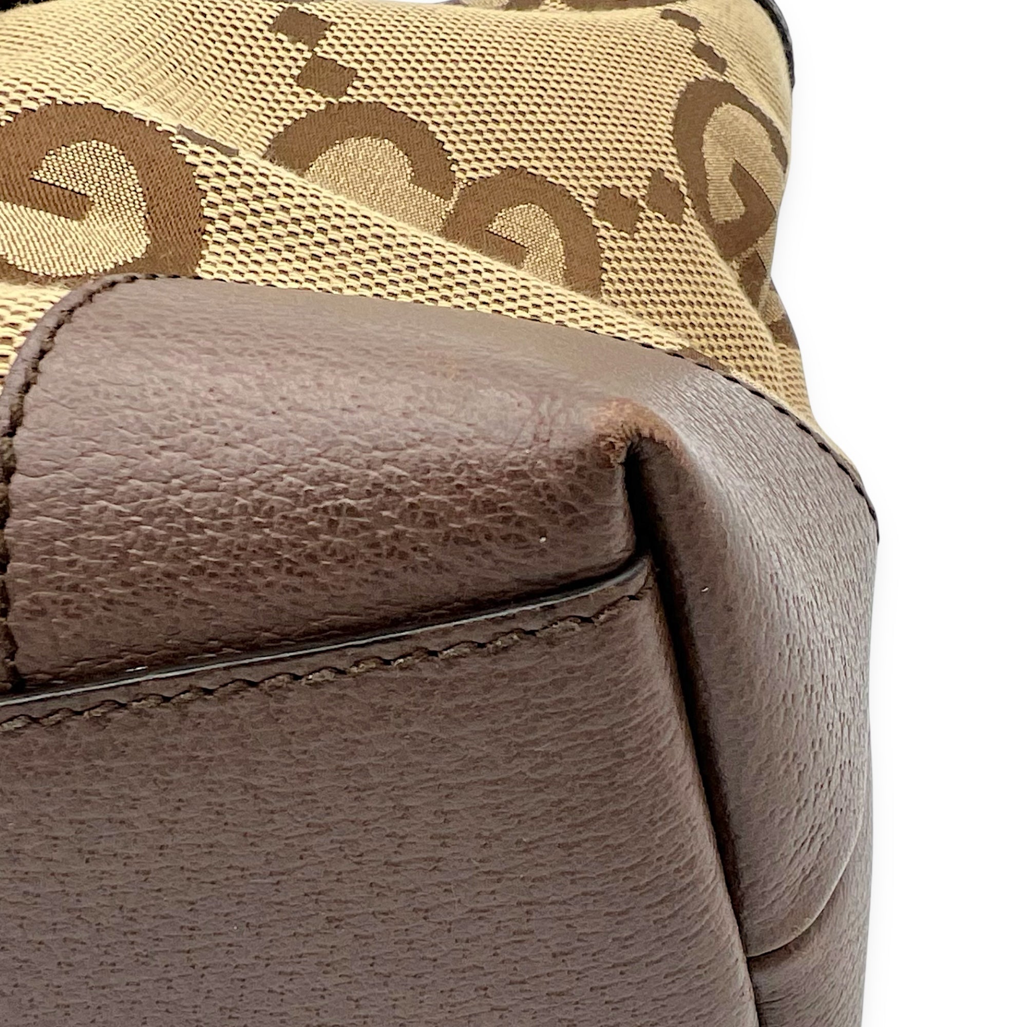 Gucci GG Tote Bag Brown in Canvas, Gold hardware_7
