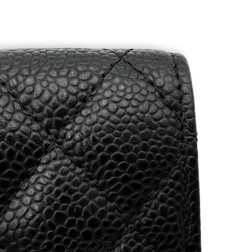 Chanel CC Card Holder Black in Caviar Leather, Gold hardware_8