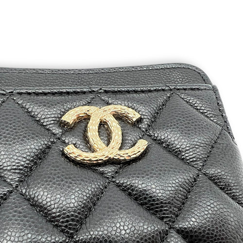 Chanel CC Wallet Black in Caviar Leather, Gold hardware_8