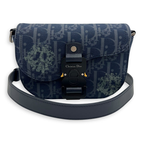 Dior Dior Tears Saddle Blue Crossbody Bag in Denim, Lacquered Metal hardware_6