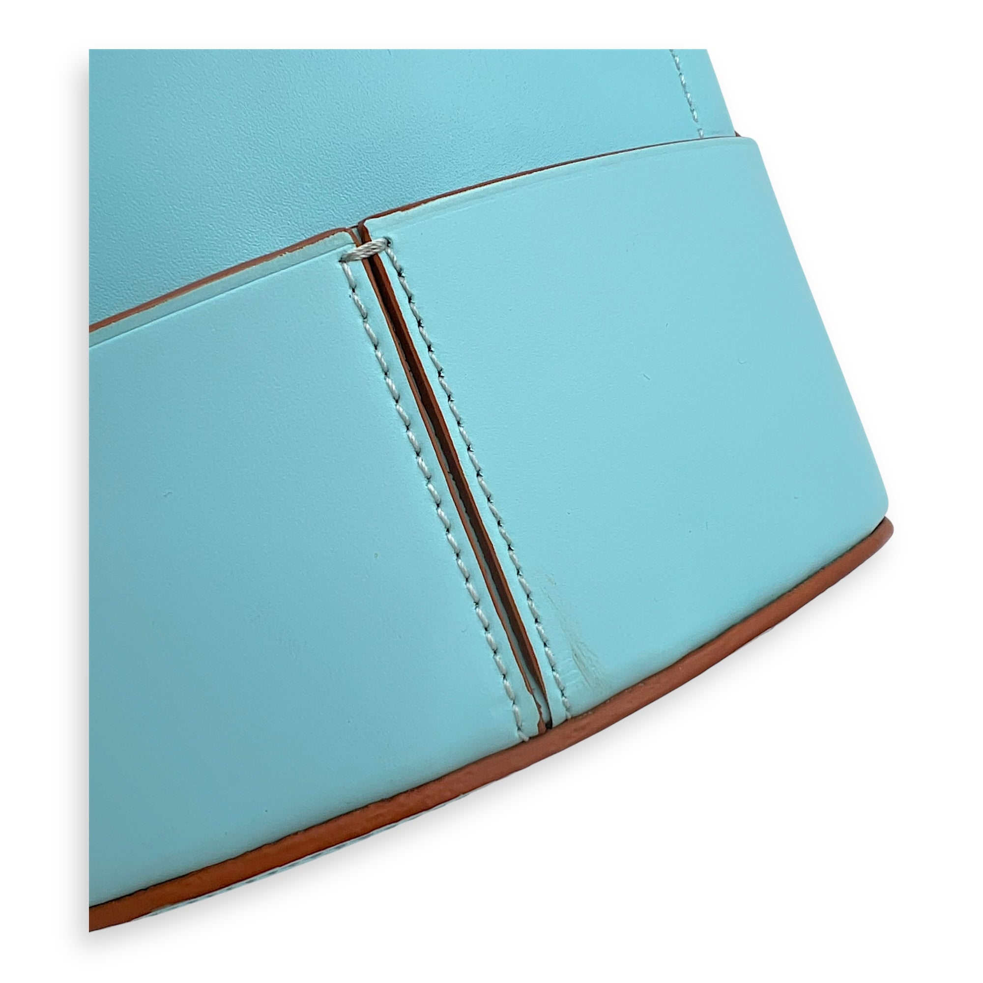 Loewe Ballon Bucket Bag Blue in Calfskin, Gold hardware_8