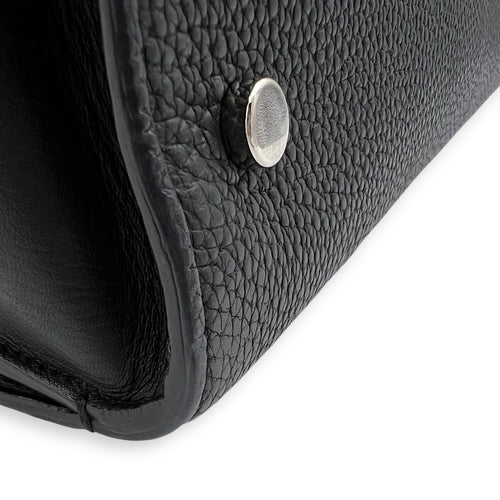 Dior Diorever Top Handle Bag Black in Calfskin, Silver hardware_8