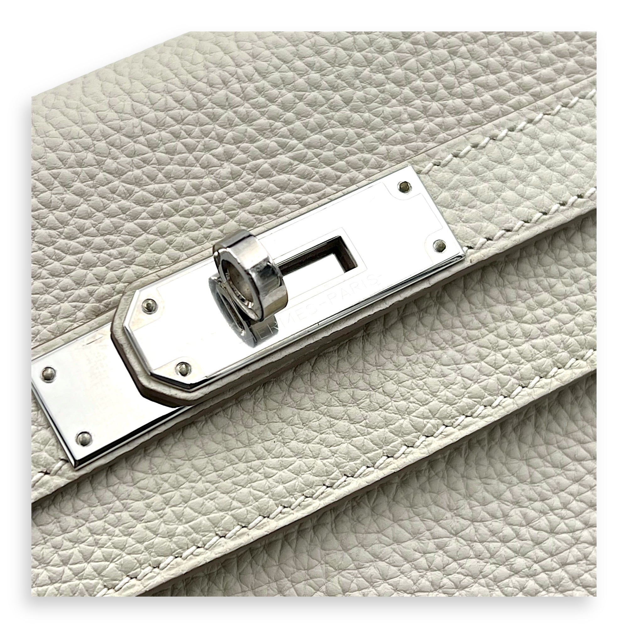 Hermès Kelly Craie/Black/Fauve/Rouge H in Togo, Palladium hardware_8