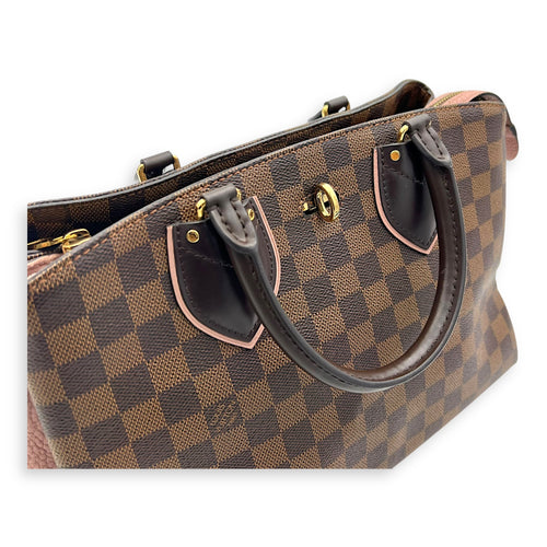 Louis Vuitton Normandy Top Handle Bag Brown in Coated Canvas, Gold hardware_8