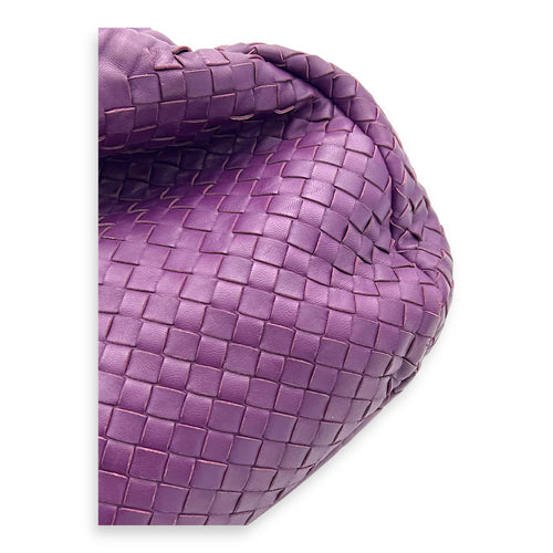 Bottega Veneta Intrecciato Hobo Purple in Nappa Leather, Gunmetal hardware_8