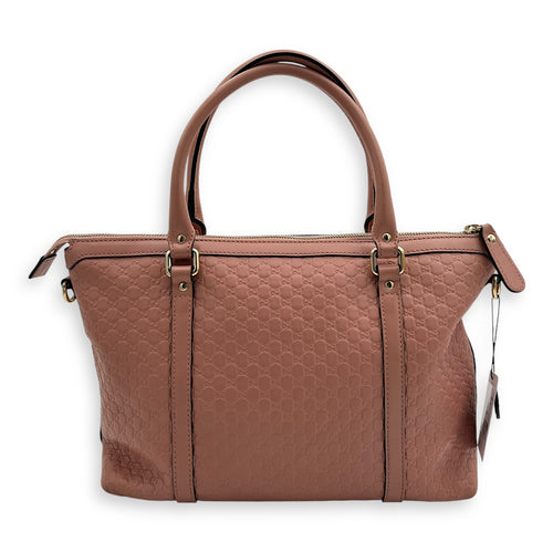 Gucci Microguccissima Tote Bag Pink in Guccissima Leather, Gold hardware_2
