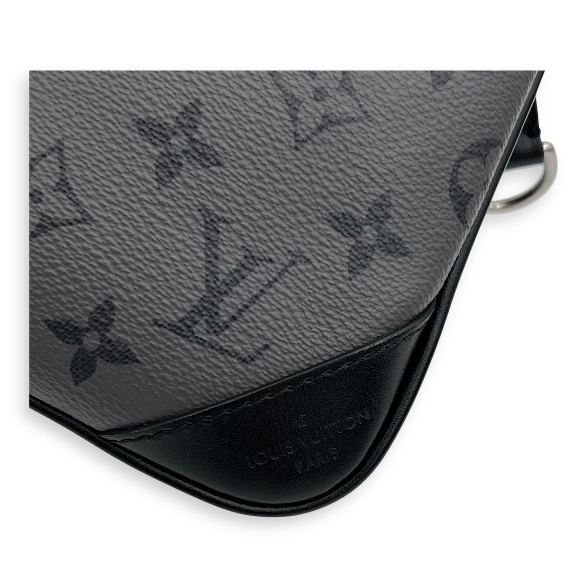 Louis Vuitton Trio Messenger Grey in Monogram Coated Canvas, Silver hardware_11