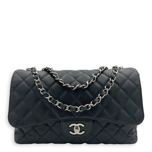 Chanel Classic Shoulder Bag Black in Caviar Leather, Silver hardware_1