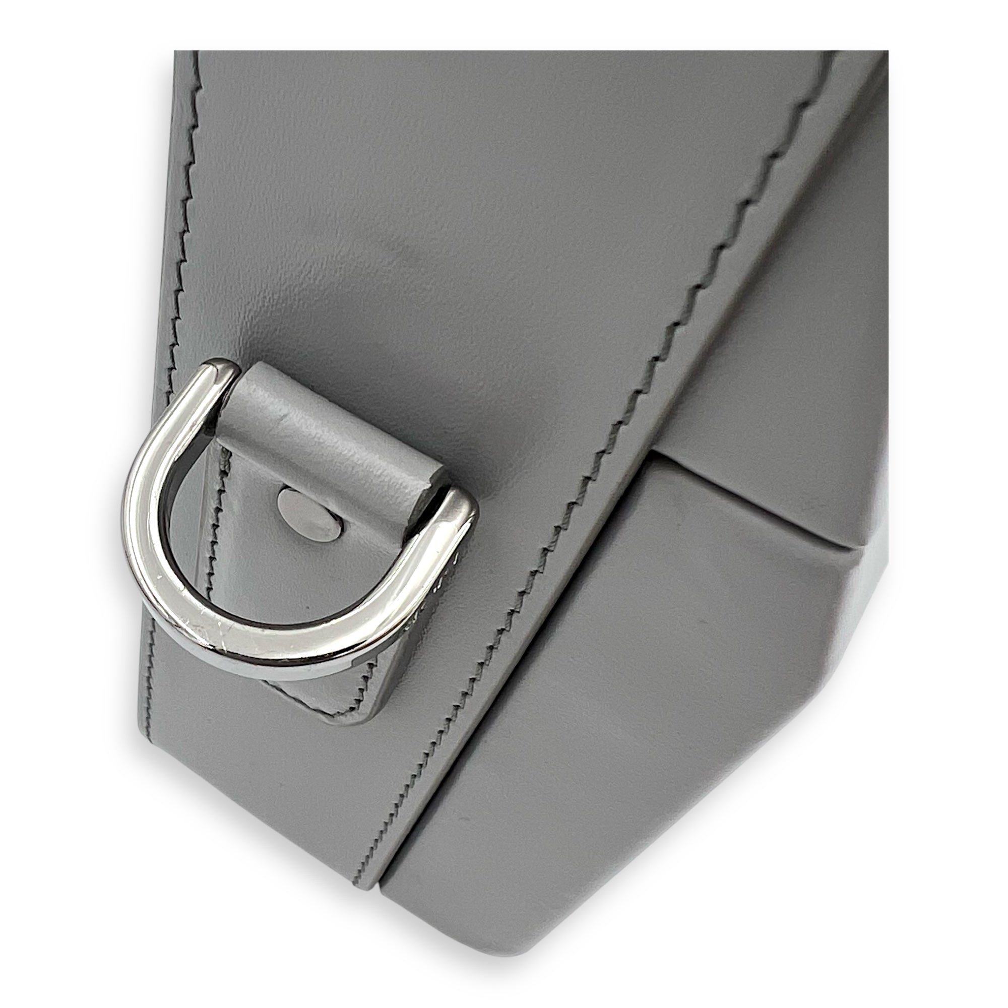 Dior Kenny Scharf Vanity Top Handle Bag Grey in Calfskin, Silver hardware_8