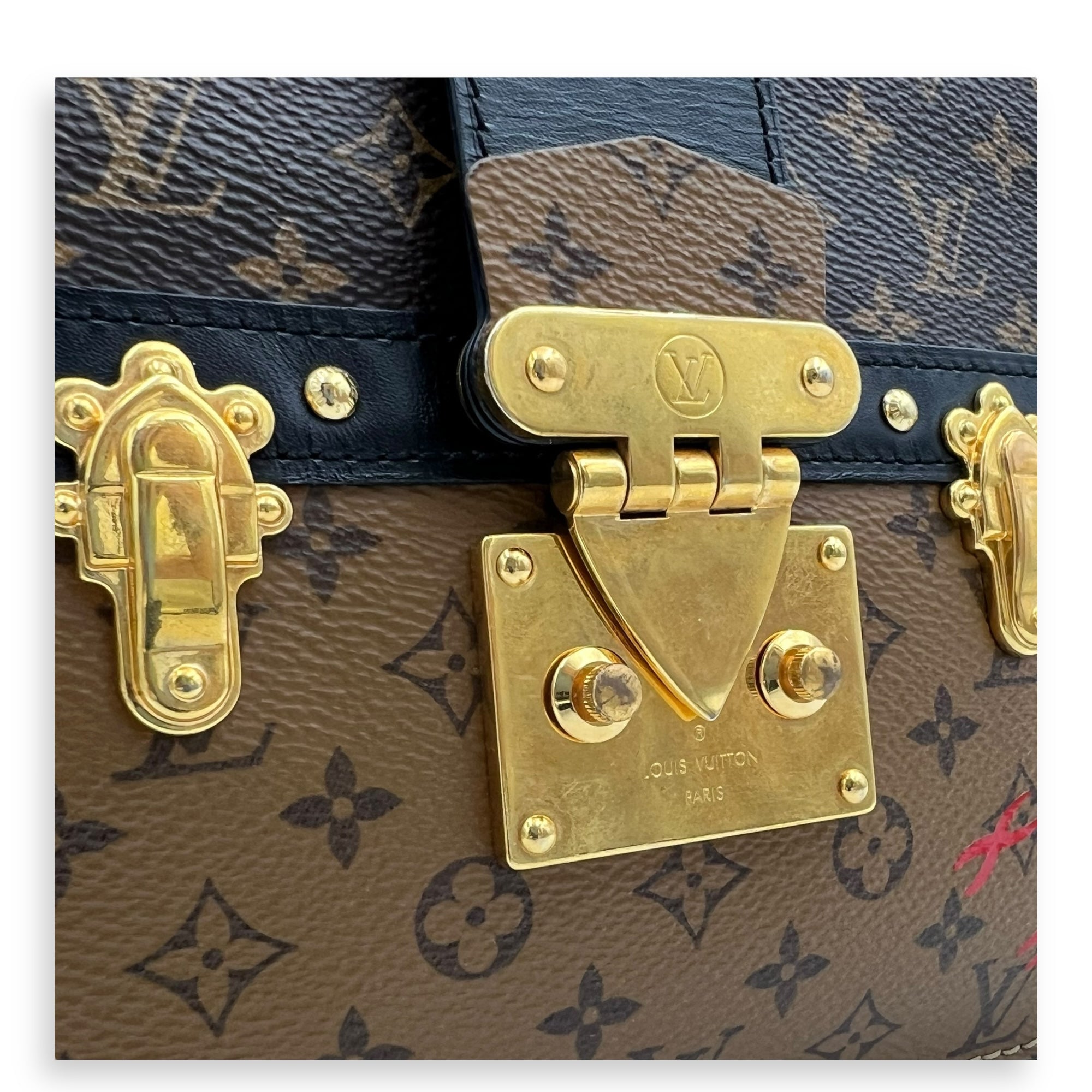 Louis Vuitton Trunk Trunk Clutch 2 Way Brown in Monogram Coated Canvas, Gold hardware_7