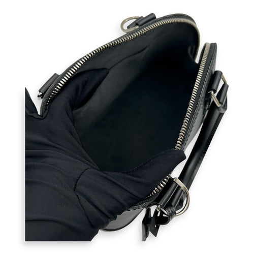 Louis Vuitton Alma Top Handle Bag Black in Epi Leather, Silver hardware_8