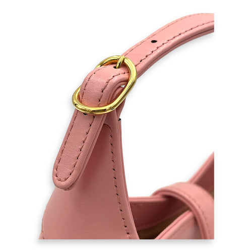 Gucci Jackie 1961 Crossbody Bag Mini Pink in Calfskin, Gold hardware_8