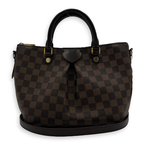 Louis Vuitton Siena PM Brown Top Handle Bag in Coated Canvas, Gold hardware_8