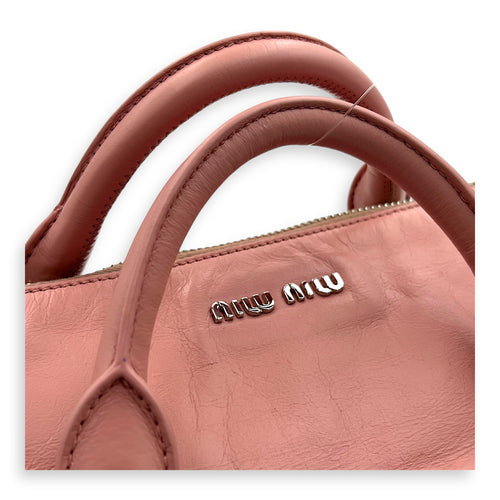 Miu Miu 2 way bag Top Handle Bag Pink in Goat Leather, Silver hardware_8