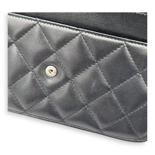Chanel Classic CC Wallet On Chain Black in Lambskin, Silver hardware_4