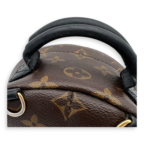 Louis Vuitton Palm Springs Backpack Mini Brown in Monogram Coated Canvas, Gold hardware_1