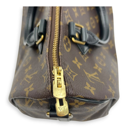 Louis Vuitton Speedy Bandouliere Top Handle Bag 30 Brown in Monogram Coated Canvas, Gold hardware_8
