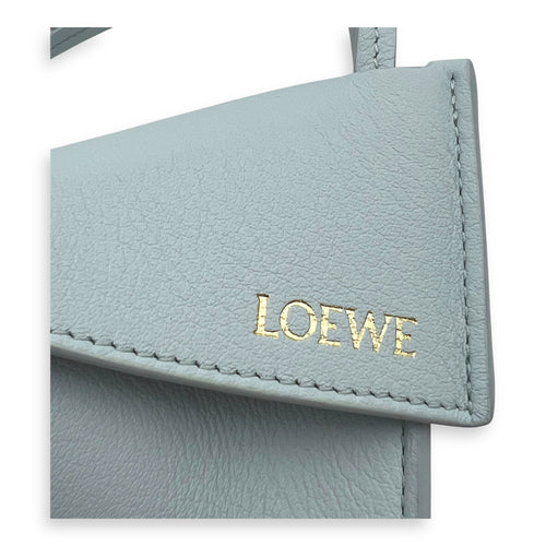 Loewe Puzzle Fold Charm Charm Blue in Calfskin_4