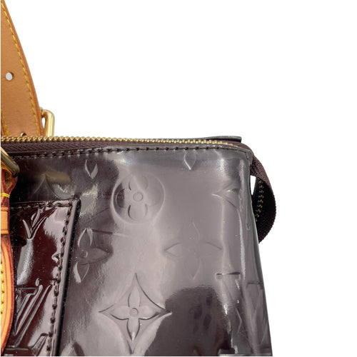 Rosewood Avenue Purple Shoulder Bag in Patent Leather, Gold hardware