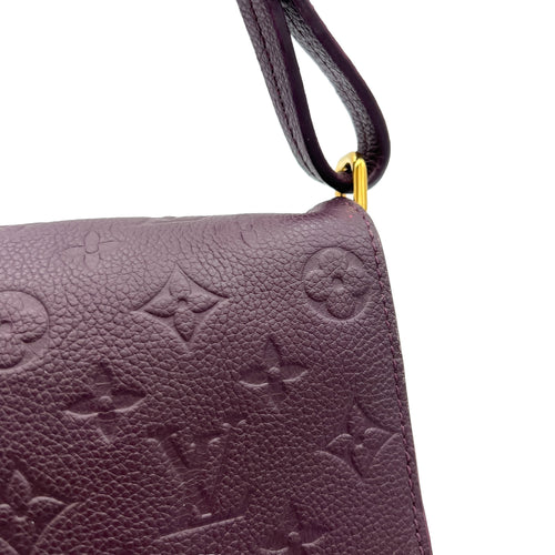 Fascinante Purple Crossbody Bag in Calfskin, Gold hardware