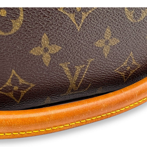 Looping Shoulder Bag MM Brown in Monogram Coated Canvas, Gold hardware