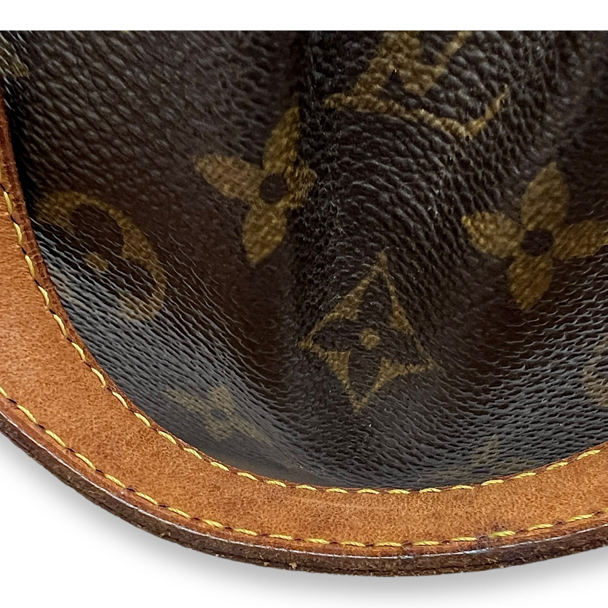 Palermo Top handle Bag  Brown in Monogram Coated Canvas , Gold Hardware