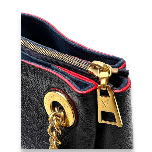 Surene BB Navy Shoulder Bag in Monogram Empreinte Leather, Gold hardware