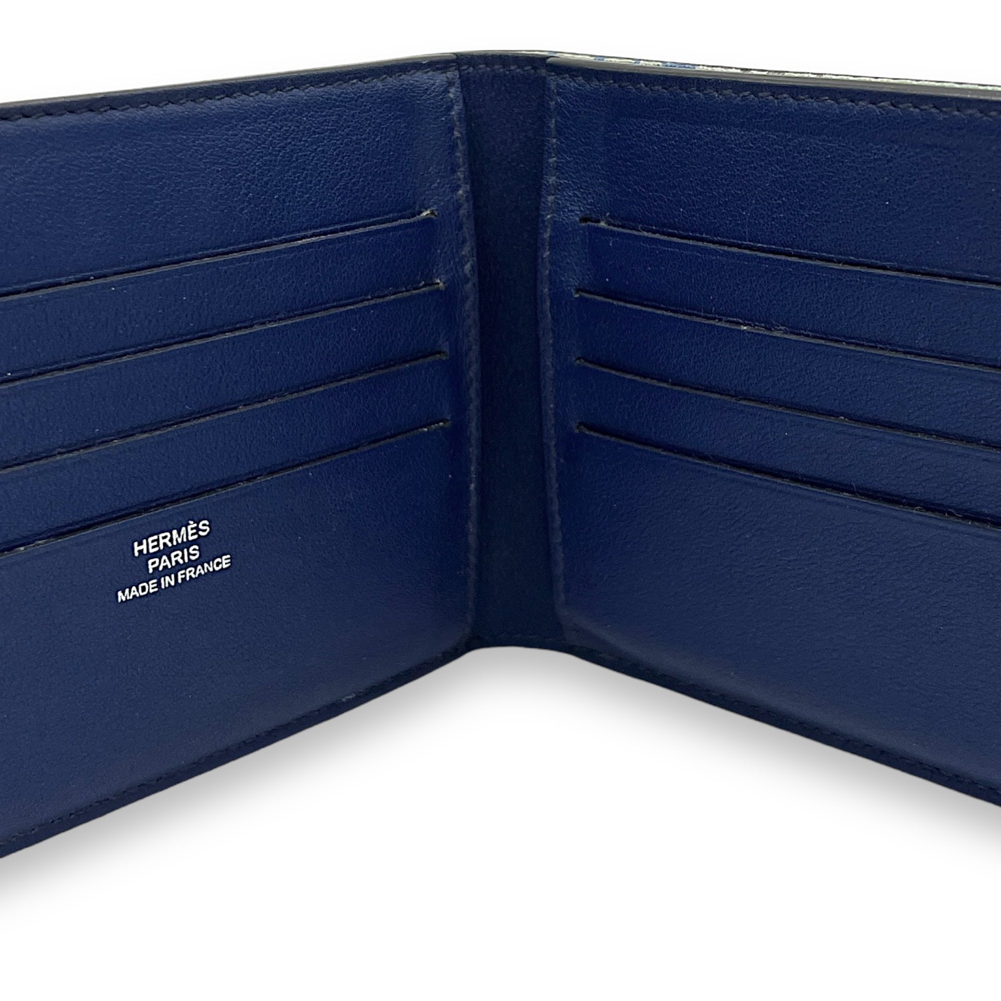 Silkin Bifold Blue in Box Calfskin