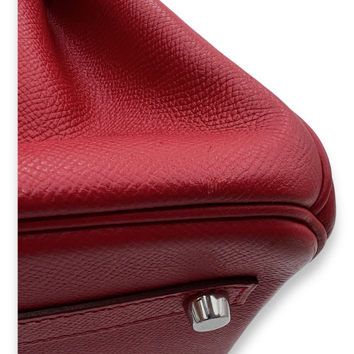 Birkin 30 Rouge Casaque in Epsom, Palladium hardware