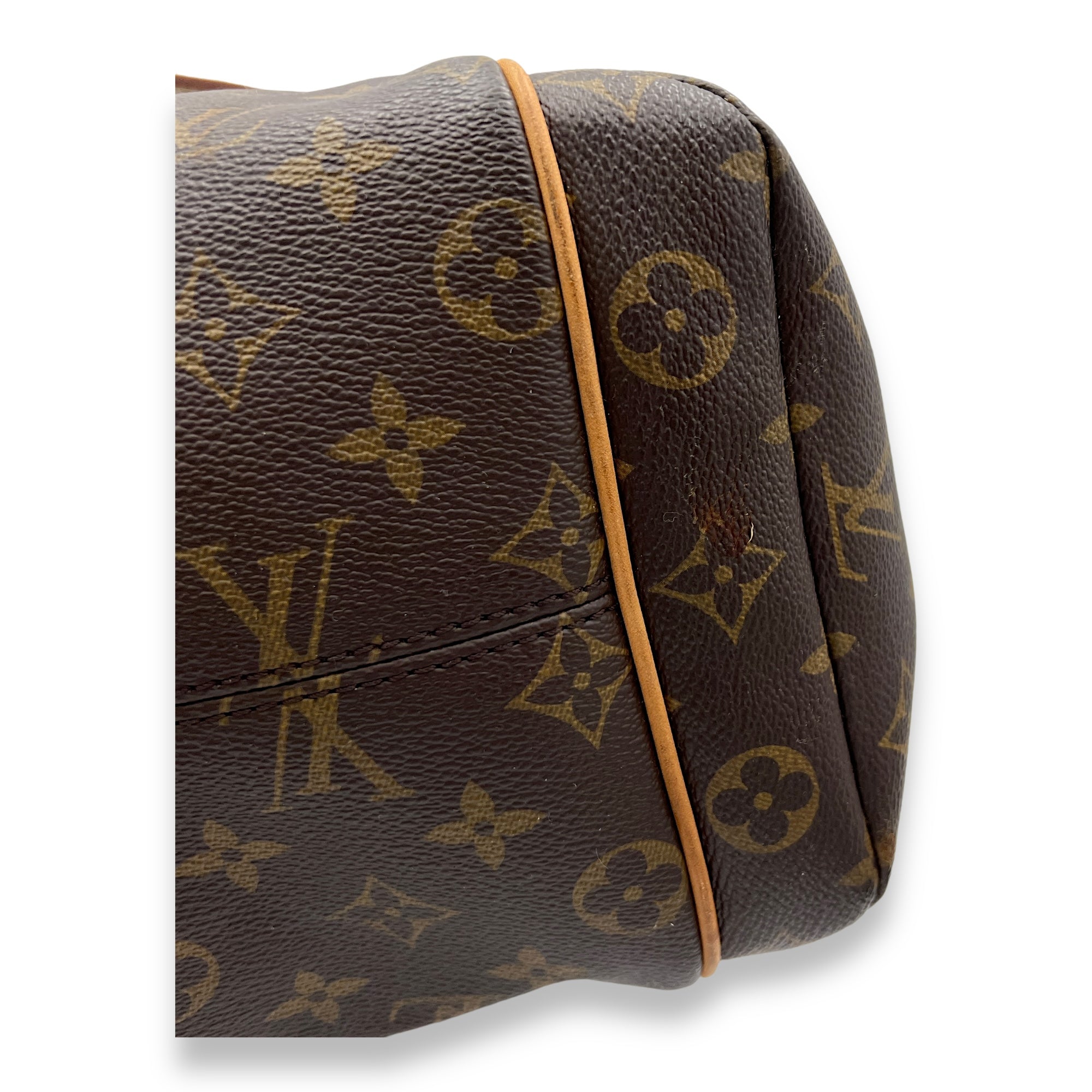 Totally MM Brown Shoulder Bag in Monogram Coated Canvas, Gold hardware