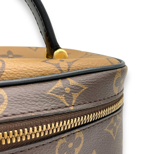 Reverse Vanity Bag PM Brown in Monogram Coated Canvas, Gold hardware