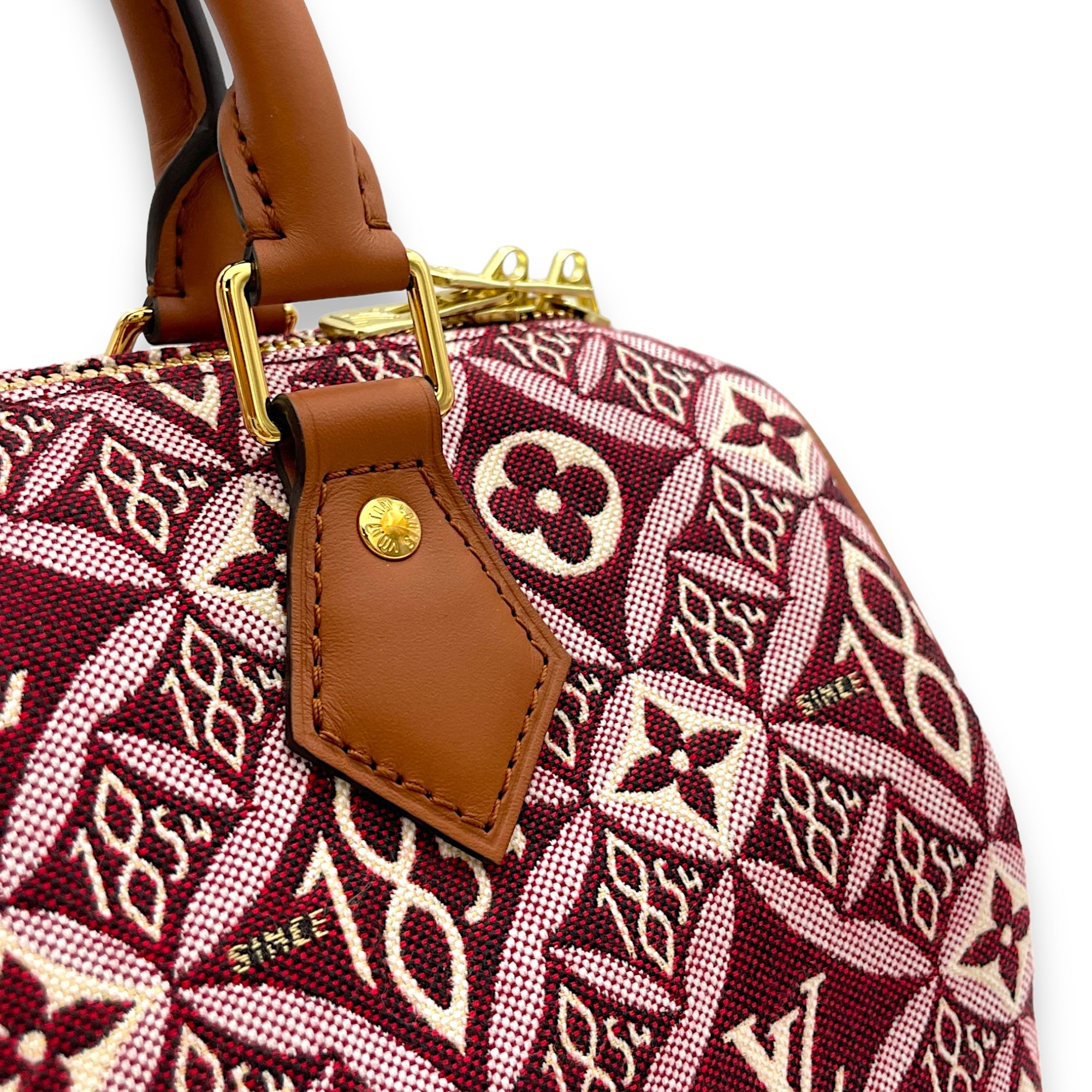 Speedy Bandouliere Since 1854 Top Handle Bag in Jacquard, Gold hardware