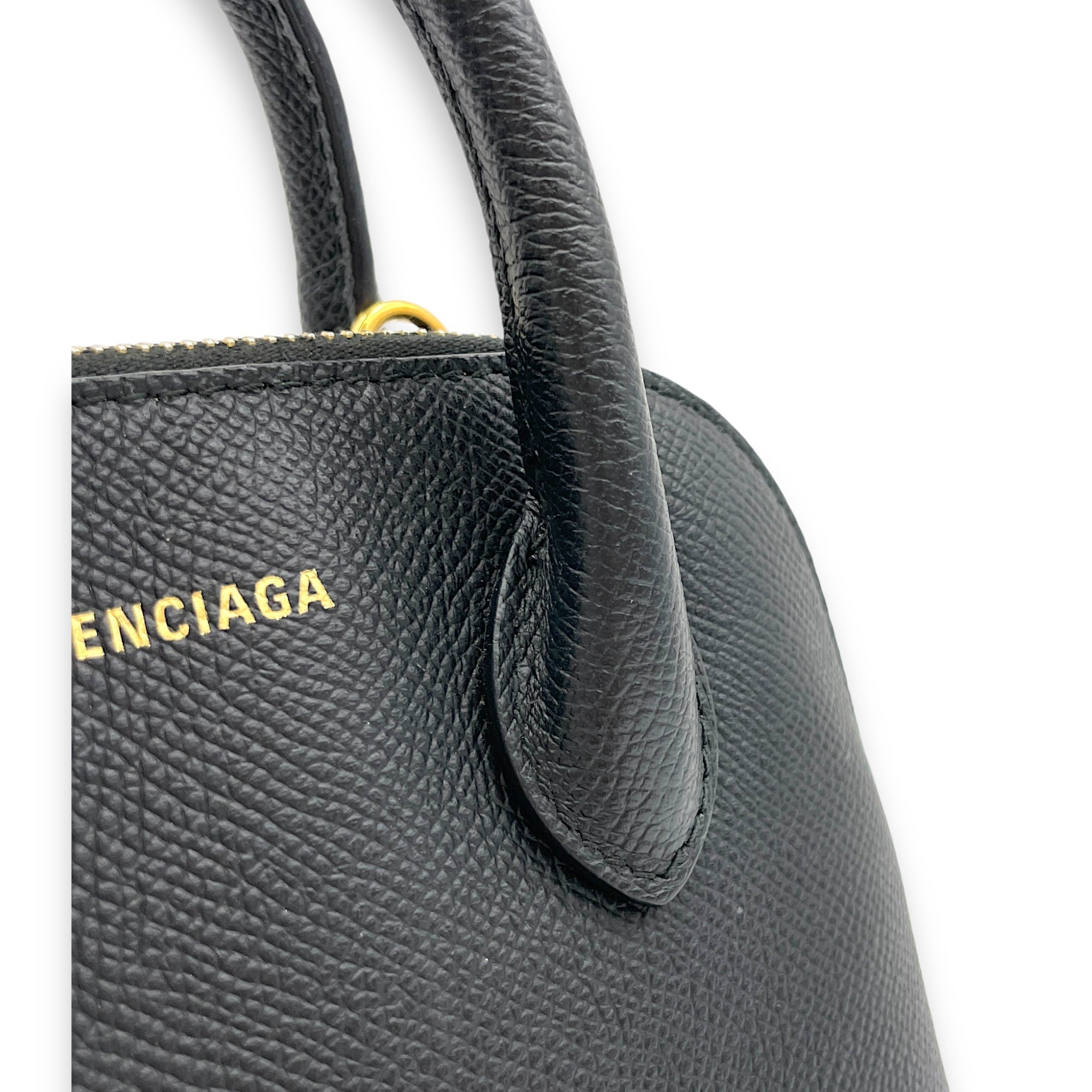 Ville Top Handle Bag XXS Black in Calfskin, Gold hardware