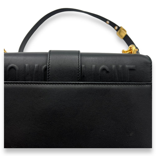 30 Montaigne East West Black Crossbody Bag in Calfskin, Gold hardware