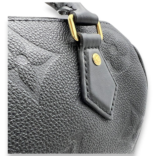 Speedy Bandouliere Top Handle Bag Black in Monogram Empreinte Leather, Gold hardware