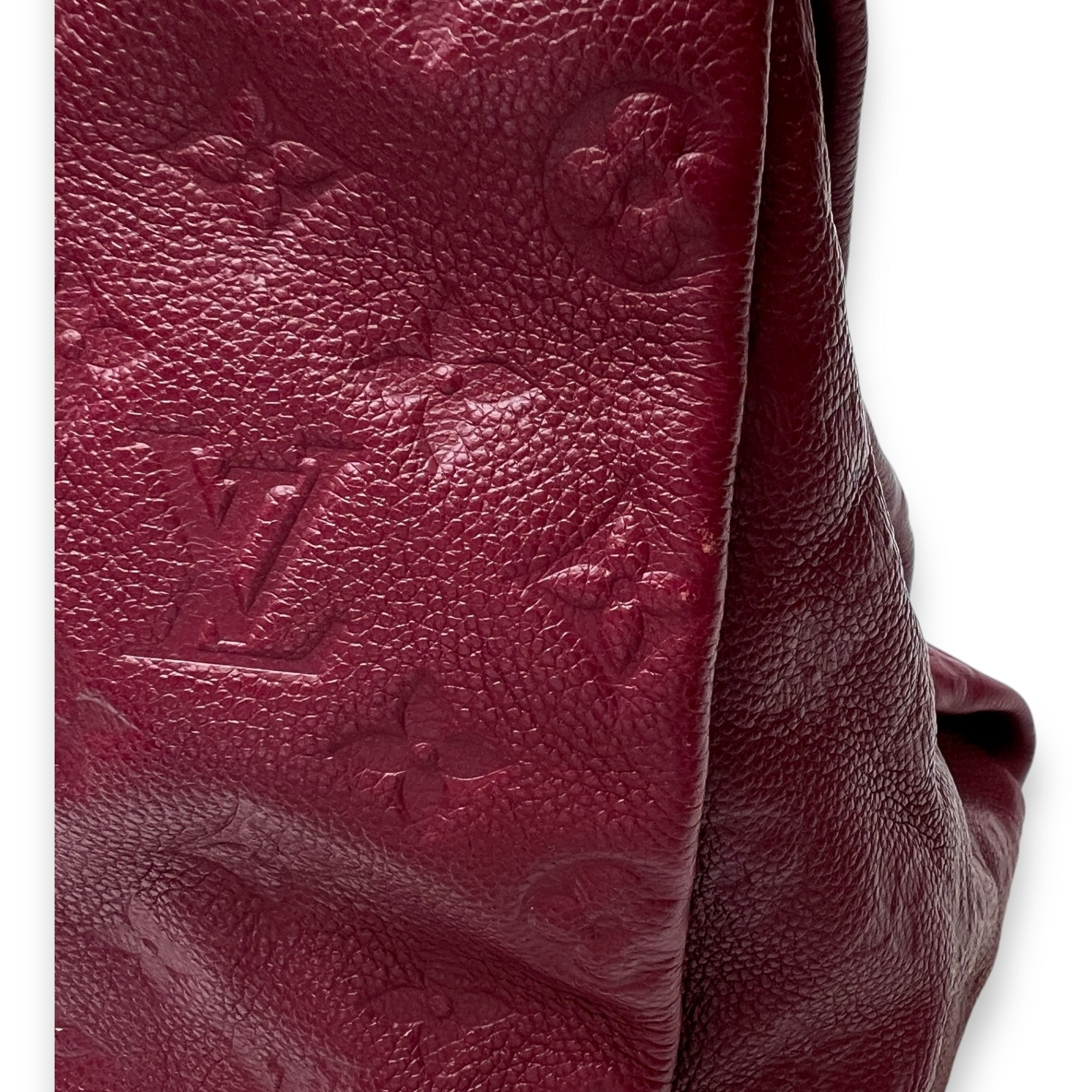 Artsy Top Handle Bag Red in Monogram Empreinte Leather, Gold hardware