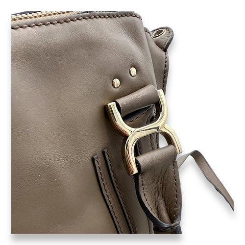 Marcie Shoulder Bag Grey in Calfskin, Light Gold hardware