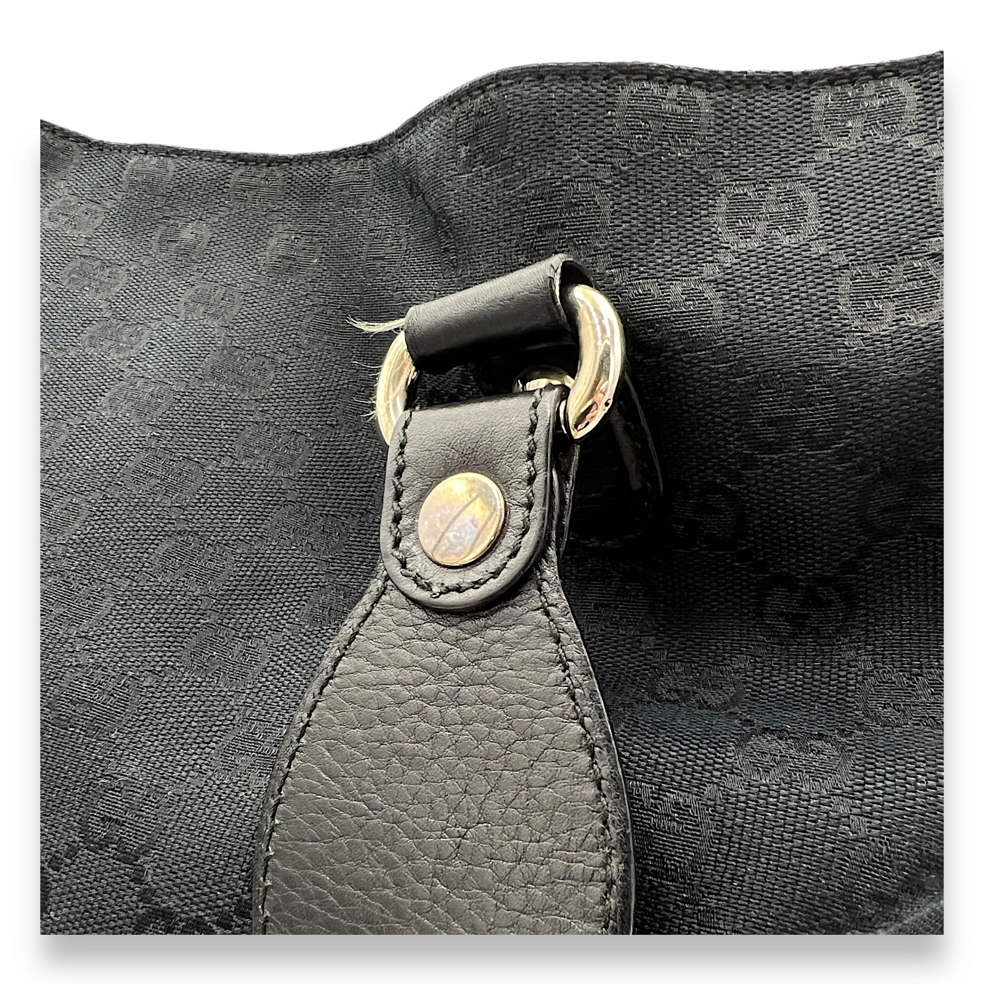 Others Tote Bag Black in Jacquard, Silver hardware