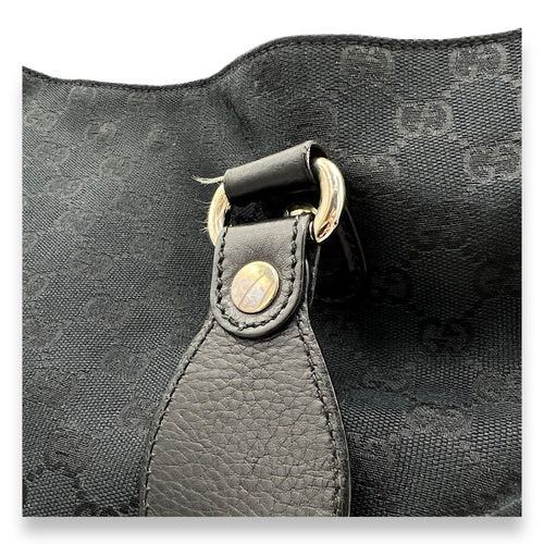 Others Tote Bag Black in Jacquard, Silver hardware