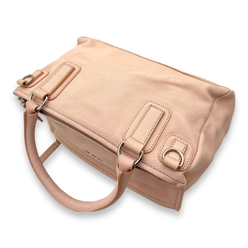 Pandora Medium Pink Shoulder Bag in Goat Leather, Silver hardware